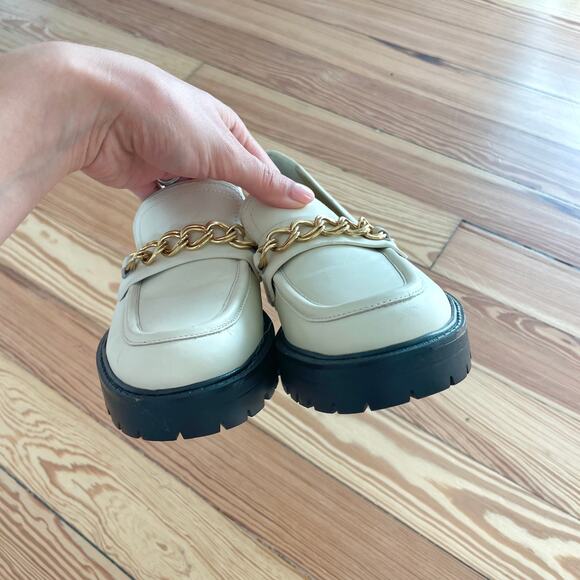 Sam Edelman - Taelor Chained Lug-Sole Leather Loafers - Picture 9 of 15